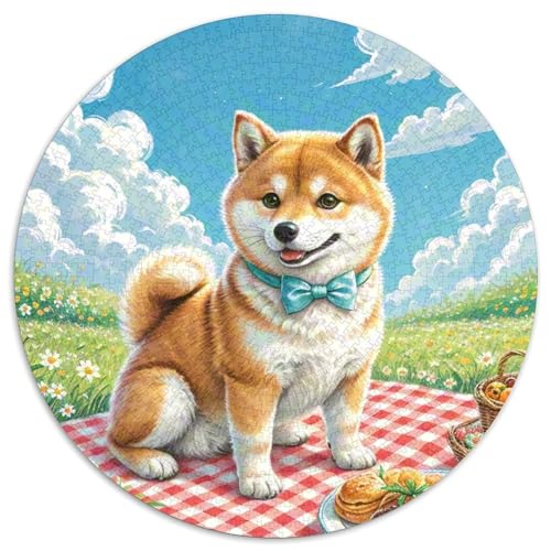 Shiba Inu Puzzle 1000 Teile Rund Puzzles Erwachsene Und Kinder Guter Freund Partner Haustier Poster Spiel Abbauen Impossible Stress Stressfreisetzung Anspruchsvoll Kreative 1000pcs (67.5x67.5cm) von RTTASVLZX