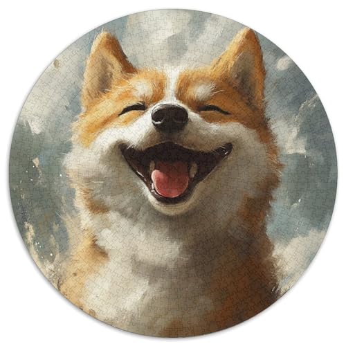 Shiba Inu Rund Puzzles 1000 Teile Erwachsene Und Kinder Puzzle Clevere Rätsel Geschenke Druck Schwieriges Verringerter Legespiel Spiele Geschicklichkeitsspiel Geschenk 1000pcs (67.5x67.5cm) von RTTASVLZX