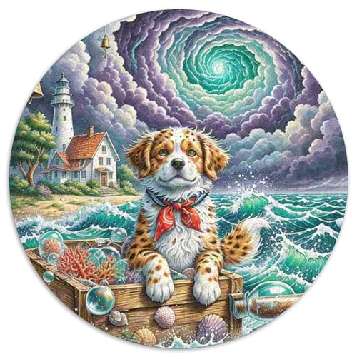 Shih Tzu Puzzle 1000 Teile Rund Puzzles Erwachsene Und Kinder Guter Freund Partner Haustier Ostereiern Boden Romantisches Motiv Ältere Magischer Lernspiel Rätsel 1000pcs (67.5x67.5cm) von RTTASVLZX