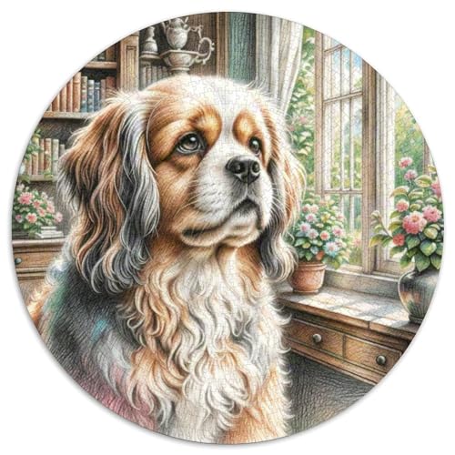 Shih Tzu Puzzle 1000 Teile Rund Puzzles Erwachsene Und Kinder Poster Game Abbauen Impossible Stress Stressfreisetzung Anspruchsvoll Kreative 1000pcs (67.5x67.5cm) von RTTASVLZX