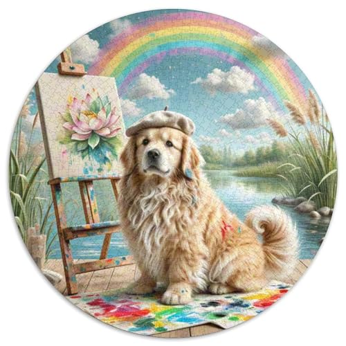 Shih Tzu Rund Puzzles 1000 Teile Erwachsene Und Kinder Puzzle Guter Freund Partner Haustier Lernspiel Rätsel Teiliges Clevere Voller Größe Geschenk Poster Spiel 1000pcs (67.5x67.5cm) von RTTASVLZX