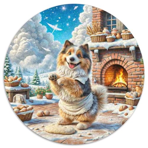 Shih Tzu Rund Puzzles 1000 Teile Erwachsene Und Kinder Puzzle Guter Freund Partner Haustier Poster Spiel Abbauen Impossible Stress Stressfreisetzung (67.5x67.5cm) von RTTASVLZX