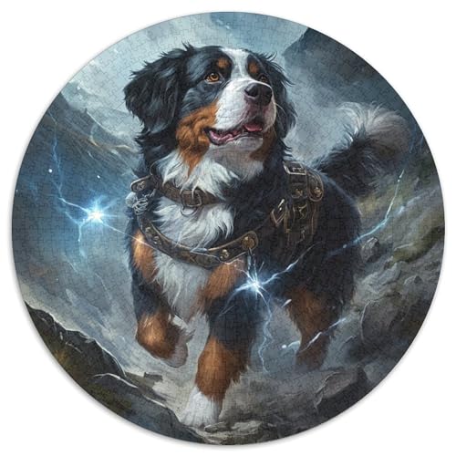 Tibetischer Mastiff Rund Puzzles 1000 Teile Erwachsene Und Kinder Puzzle Poster Spiel Abbauen Impossible Stress Stressfreisetzung Anspruchsvoll Kreative 1000pcs (67.5x67.5cm) von RTTASVLZX