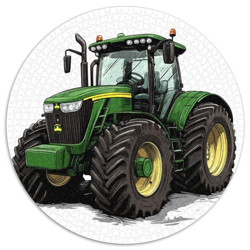 Traktor 1000 Stück Puzzle Rund Puzzles Erwachsene Und Kinder Weihnachten Farbverlauf Kreatives Constellation Einzigartige DIY Clevere Rätsel Geschenke 1000pcs (67.5x67.5cm) von RTTASVLZX