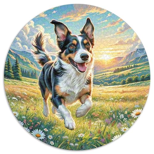 Tschechischer Terrier Puzzle 1000 Teile Rund Puzzles Erwachsene Und Kinder Lustiges Stressabbau Teenager Schwer Weihnachten Farbverlauf Kreatives Constellation 1000pcs (67.5x67.5cm) von RTTASVLZX