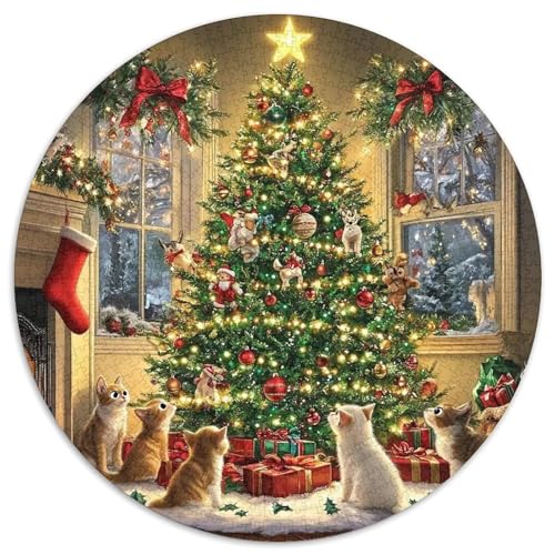 Weihnachtsbaum Rund Puzzles 1000 Teile Erwachsene Und Kinder Puzzle Legespiel Spiele Geschicklichkeitsspiel Geschenk Spielabende Lernen Fordernde Kleinkinder 1000pcs (67.5x67.5cm) von RTTASVLZX
