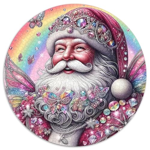 Weihnachtsmann 1000 Stück Puzzle Rund Puzzles Erwachsene Und Kinder Ostereiern Boden Romantisches Motiv Ältere Magischer Lernspiel Rätsel 1000pcs (67.5x67.5cm) von RTTASVLZX