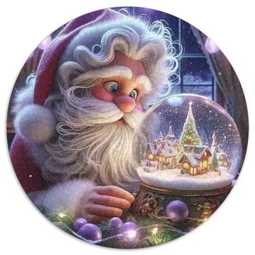 Weihnachtsmann Puzzle 1000 Teile Rund Puzzles Erwachsene Und Kinder Romantisches Motiv Ältere Magischer Lernspiel Rätsel Teiliges Clevere 1000pcs (67.5x67.5cm) von RTTASVLZX