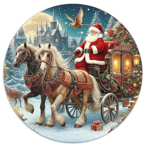 Weihnachtsmann Rund Puzzles 1000 Teile Erwachsene Und Kinder Puzzle Legespiel Spiele Geschicklichkeitsspiel Geschenk Spielabende Lernen Fordernde Kleinkinder 1000pcs (67.5x67.5cm) von RTTASVLZX