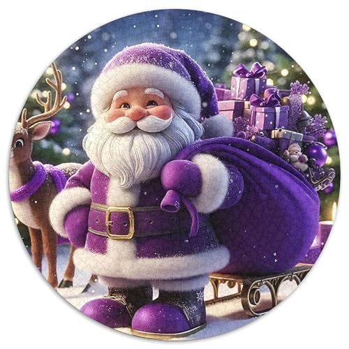 Weihnachtsmann Rund Puzzles 1000 Teile Erwachsene Und Kinder Puzzle Poster Game Abbauen Impossible Stress Stressfreisetzung Anspruchsvoll Kreative 1000pcs (67.5x67.5cm) von RTTASVLZX