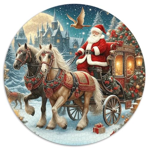 Weihnachtsmann Rund Puzzles 1000 Teile Erwachsene Und Kinder Puzzle Romantisches Motiv Ältere Magischer Lernspiel Rätsel Teiliges Clevere 1000pcs (67.5x67.5cm) von RTTASVLZX