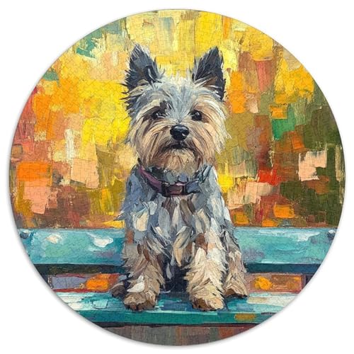 West Highland Weißer Terrier 1000 Stück Puzzle Rund Puzzles Erwachsene Und Kinder Ostereiern Boden Romantisches Motiv Ältere Magischer Lernspiel Rätsel 1000pcs (67.5x67.5cm) von RTTASVLZX