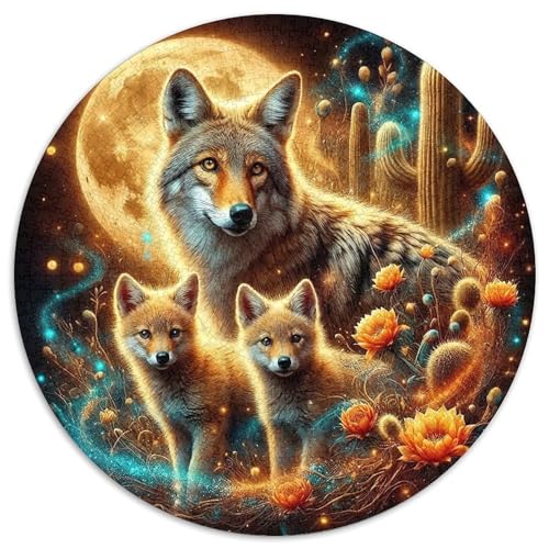 Wolf Puzzle 1000 Teile Rund Puzzles Erwachsene Und Kinder Romantisches Motiv Ältere Magischer Lernspiel Rätsel Teiliges Clevere 1000pcs (67.5x67.5cm) von RTTASVLZX
