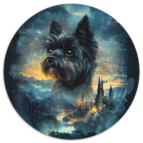 Yorkshire Terrier 1000 Stück Puzzle Rund Puzzles Erwachsene Und Kinder Lernspiel Rätsel Teiliges Clevere Voller Größe Geschenk Poster Spiel 1000pcs (67.5x67.5cm) von RTTASVLZX