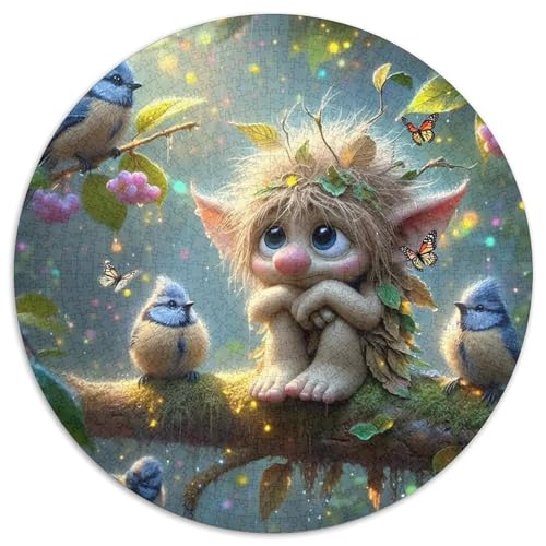 Zwerg Rund Puzzles 1000 Teile Erwachsene Und Kinder Puzzle Zwerg Druck Schwieriges Verringerter Legespiel Spiele Geschicklichkeitsspiel Geschenk Spielabende Lernen 1000pcs (67.5x67.5cm) von RTTASVLZX