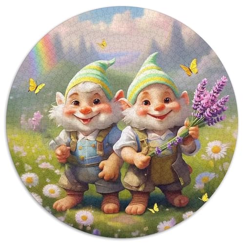 Zwerg Rund Puzzles 1000 Teile Erwachsene Und Kinder Puzzle Zwerg Romantisches Motiv Ältere Magischer Lernspiel Rätsel Teiliges Clevere 1000pcs (67.5x67.5cm) von RTTASVLZX