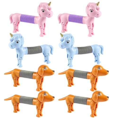 RTUHCSP 8 Pcs Teleskop Tierröhrenspielzeug, Einhorn Teleskoprohr Spielzeug, Lustiges Stretch Rohr Sensorik Spielzeug In Tierform, Stretch Und Dekomprimieren Lernspielzeug Für Kinder RTUHCSP 8 Pcs Teleskop Tierröhrenspielzeug, Einhorn Teleskoprohr Spielzeug, Lustiges Stretch Rohr Sensorik Spielzeug In Tierform, Stretch Und Dekomprimieren Lernspielzeug Für Kinder von RTUHCSP