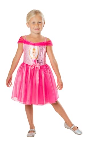 Rubies – offizielles Barbie-Kostüm für Kinder – Größe 7 – 8 Jahre – Kostüm mit Tutu-Kleid Typ Ballerina Rosa von RUBIE'S