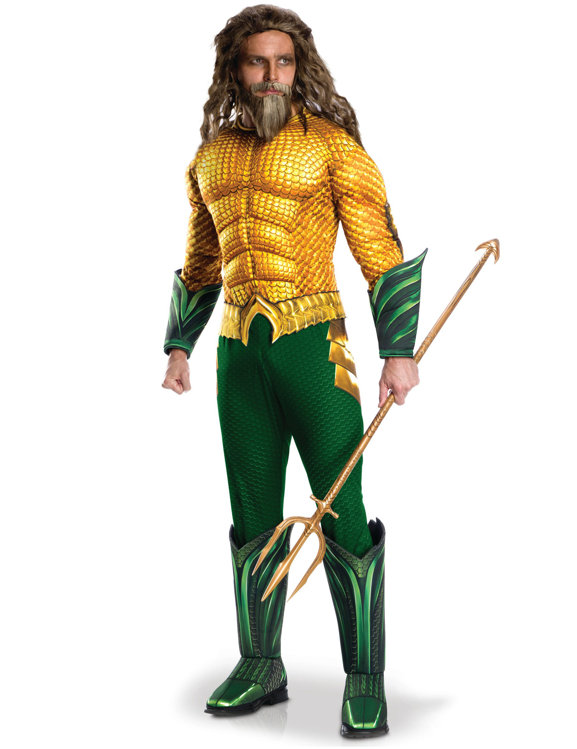Aquaman-Kostüm für Herren grün-gelb Aquaman-Kostüm für Herren grün-gelb von RUBIES FRANCE