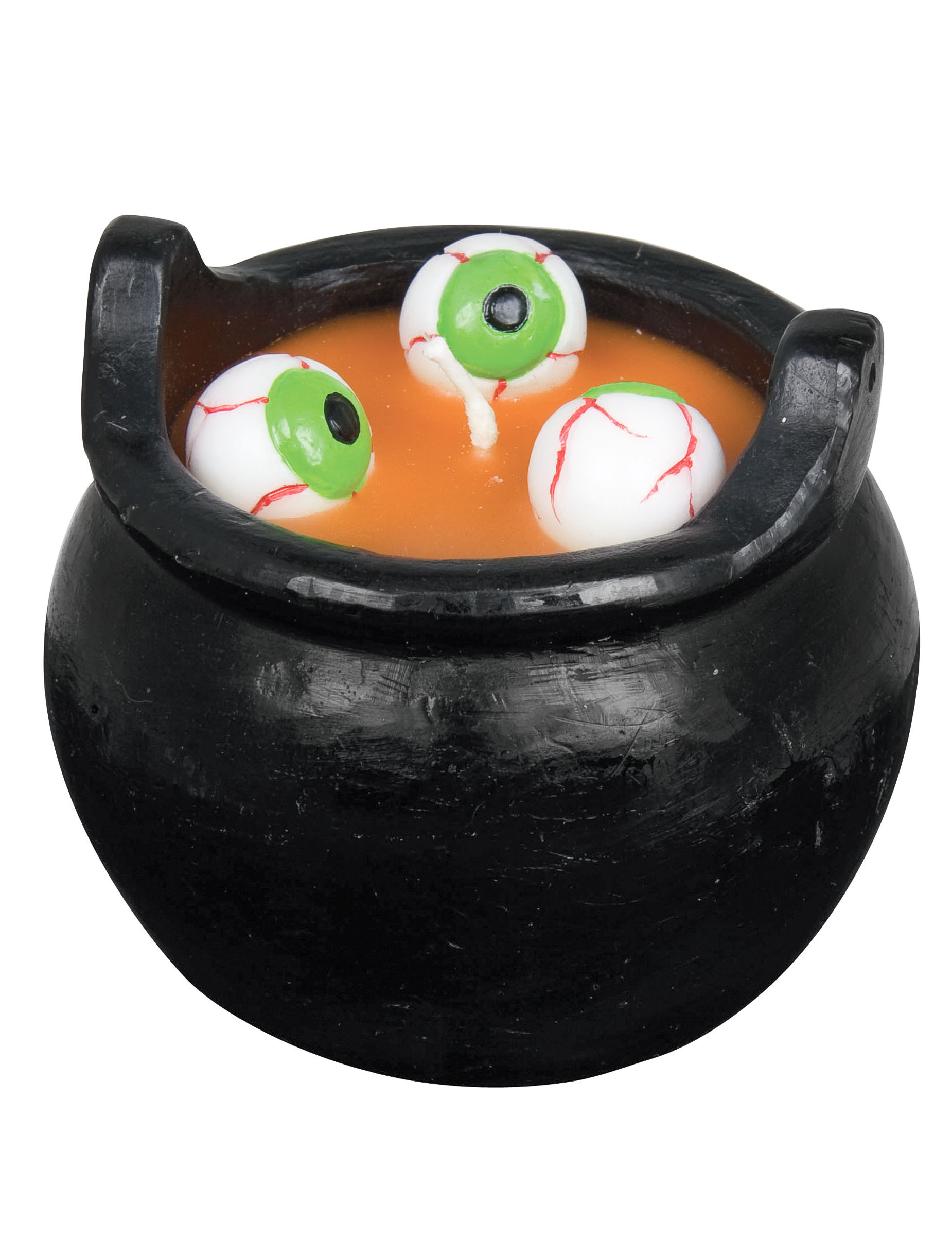 Augenkessel Deko-Kerze Halloween-Tischdeko bunt von RUBIES FRANCE