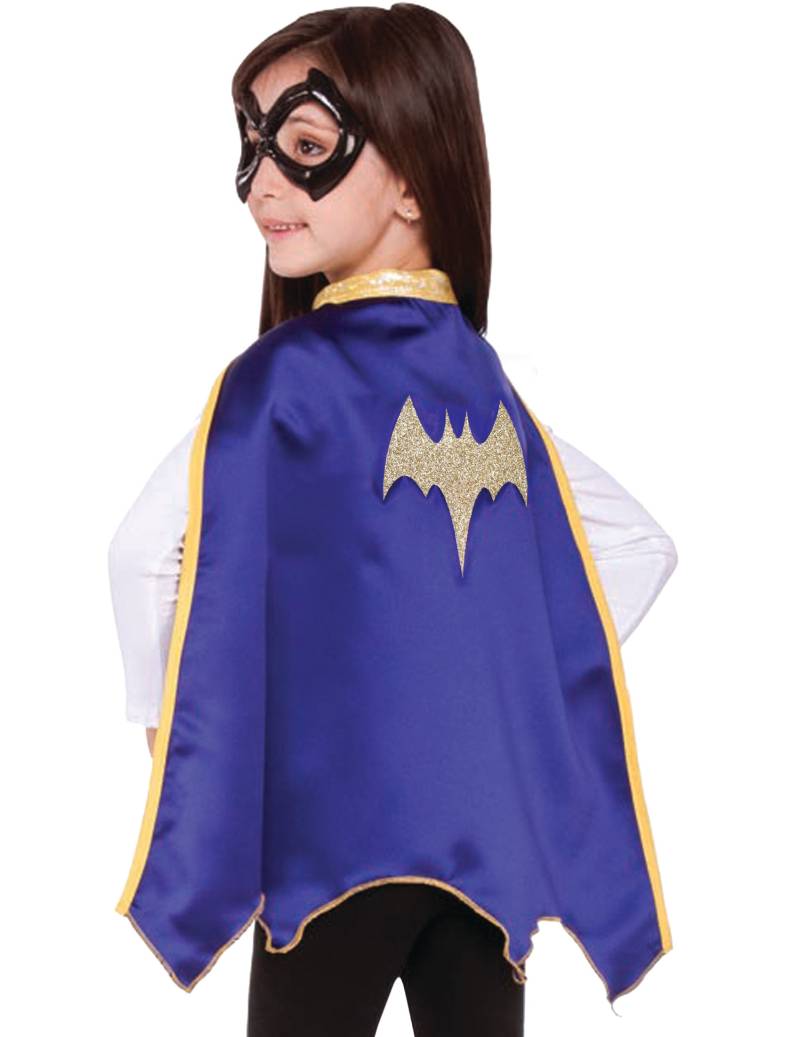 Batgirl Umhang und Maske für Kinder Super Hero Girls Lizenzartikel lila-gold von RUBIES FRANCE