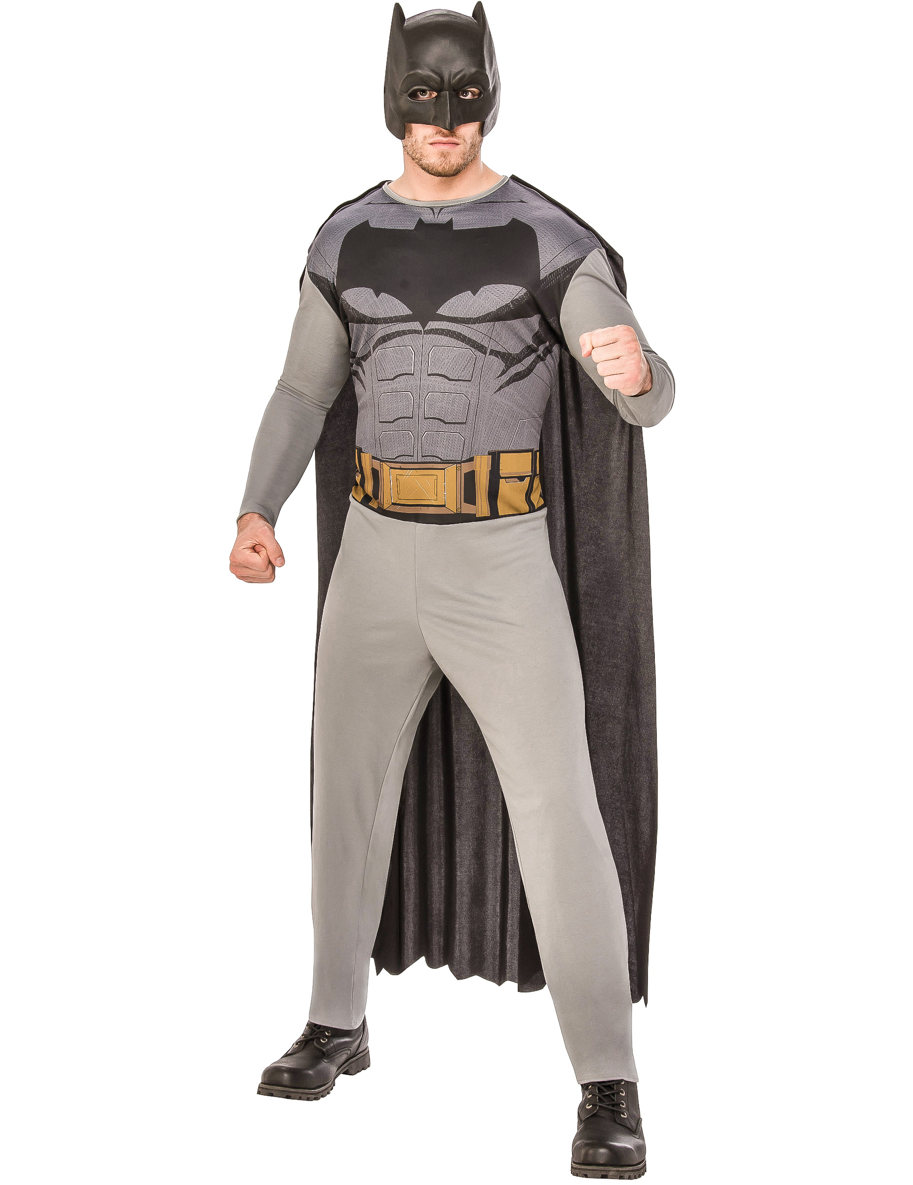 Batman-Herrenkostüm Lizenzkostüm Comic grau-schwarz Batman-Herrenkostüm Lizenzkostüm Comic grau-schwarz von RUBIES FRANCE