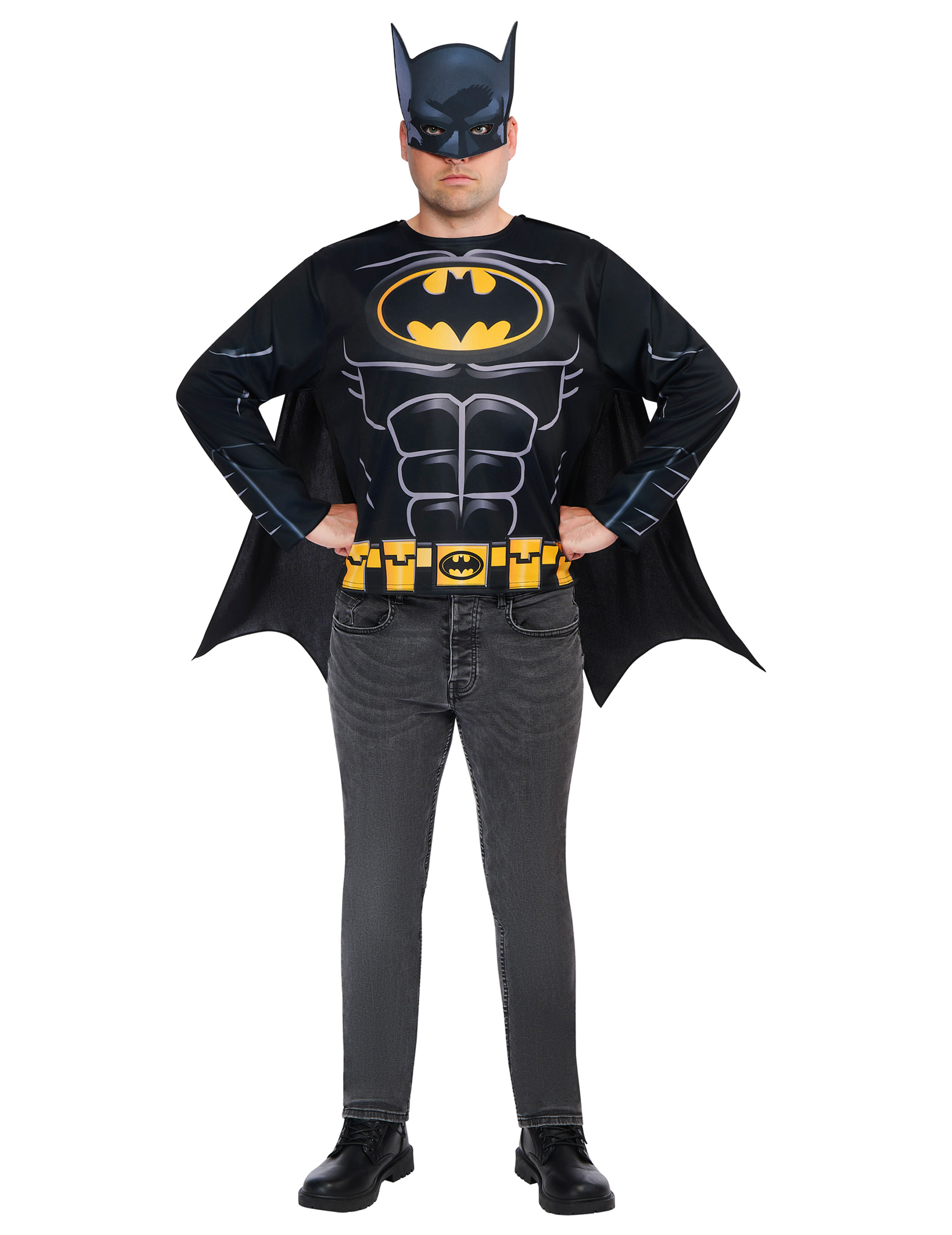 Batman-Set mit T-shirt und Maske für Erwachsene von RUBIES FRANCE