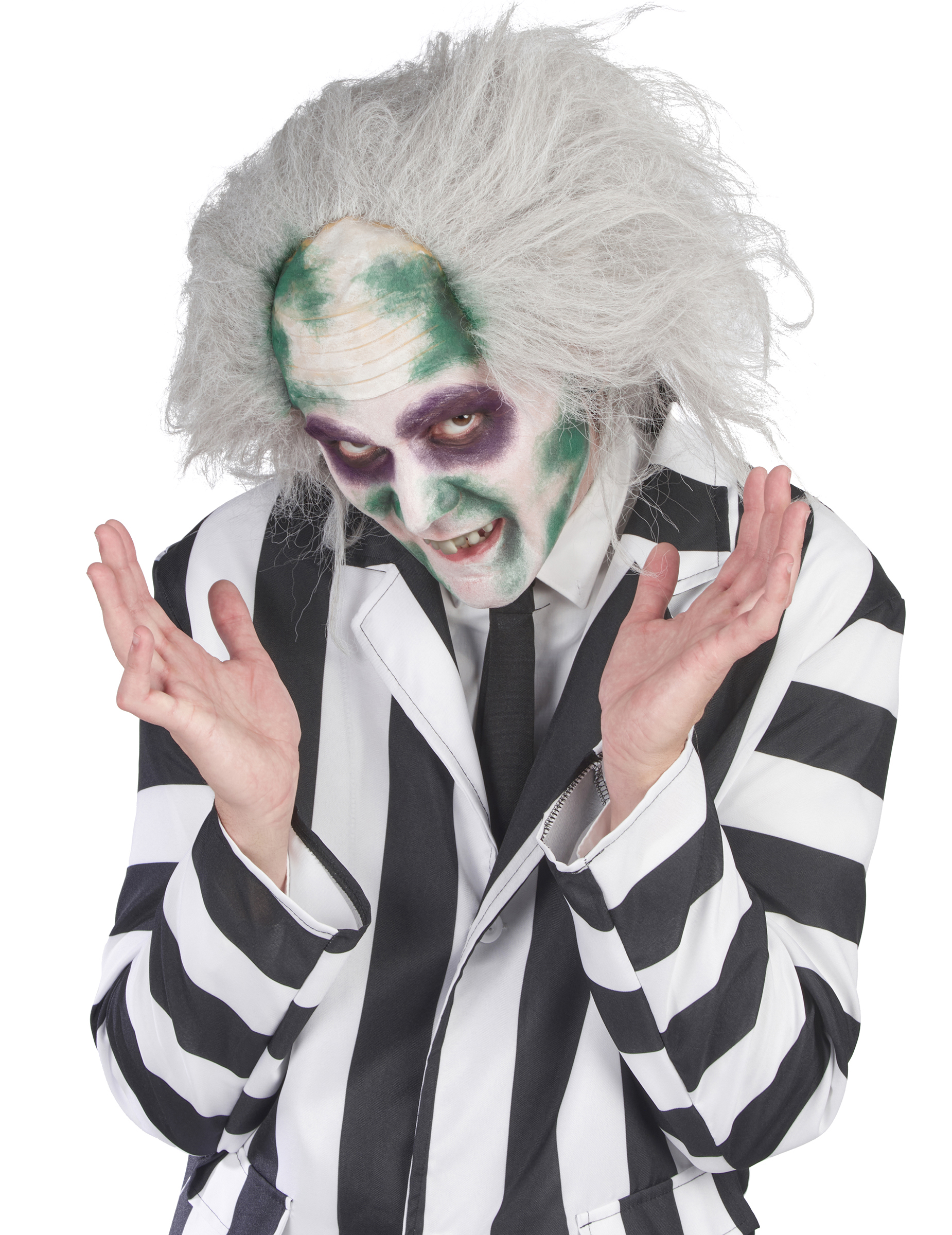 Beetlejuice-Perücke Halloween-Lizenzperücke weiss-grau-grün Beetlejuice-Perücke Halloween-Lizenzperücke weiss-grau-grün von RUBIES FRANCE