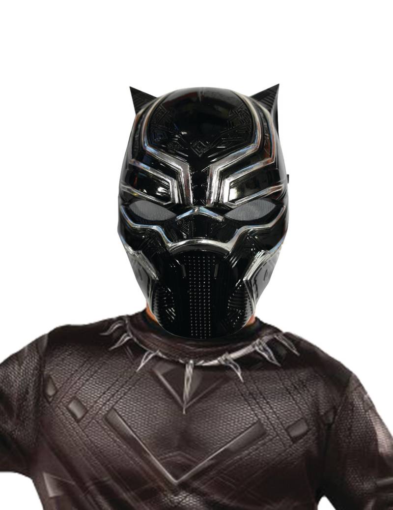 Black Panther-Halbmaske Marvel-Lizenzartikel schwarz von RUBIES FRANCE