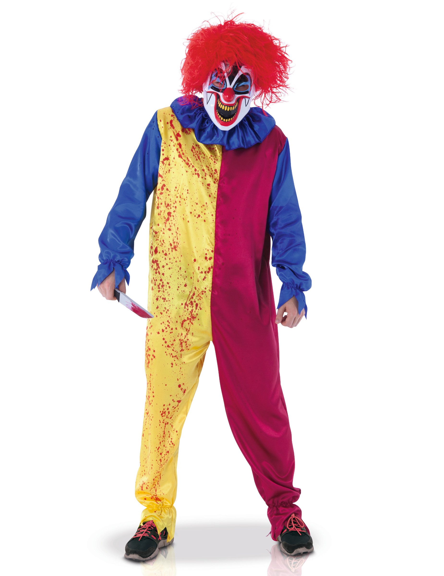 Blutrünstiger Psychoclown Halloween Kostüm für Herren bunt Blutrünstiger Psychoclown Halloween Kostüm für Herren bunt von RUBIES FRANCE