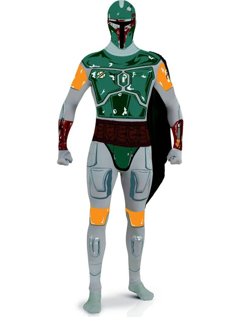 Boba Fett Second-Skin-Suit Star Wars-Kostüm weiss-grün von RUBIES FRANCE