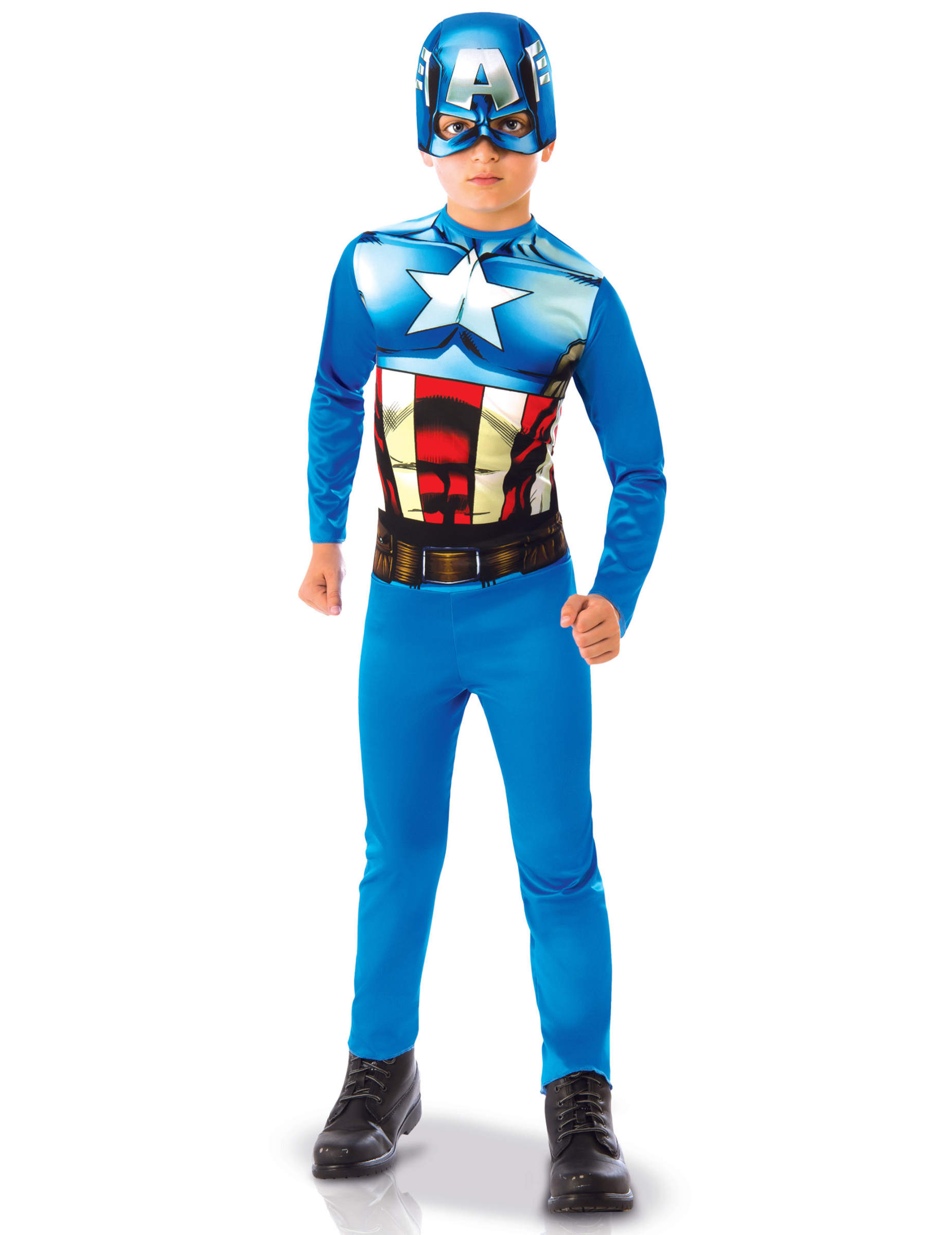 Captain America-Kinderkostüm Marvel-Lizenzkostüm blau von RUBIES FRANCE