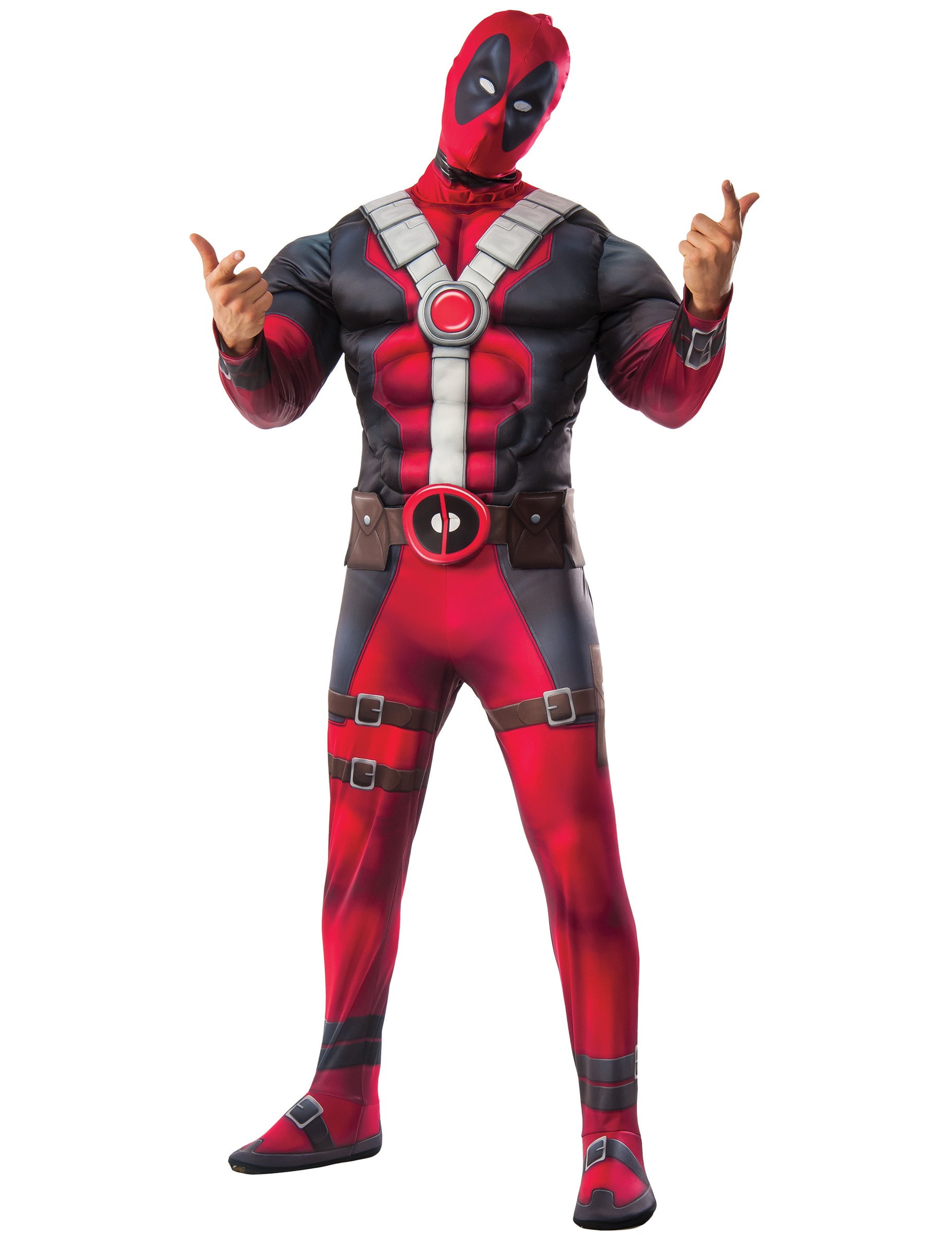 Deadpool-Kostüm Marvel-Linzenzartikel rot-schwarz von RUBIES FRANCE