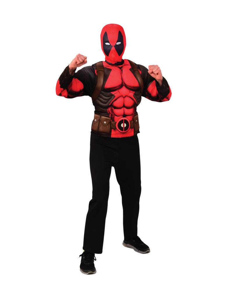 Deadpool-Kostüm für Jugendliche Oberteil und Maske von RUBIES FRANCE