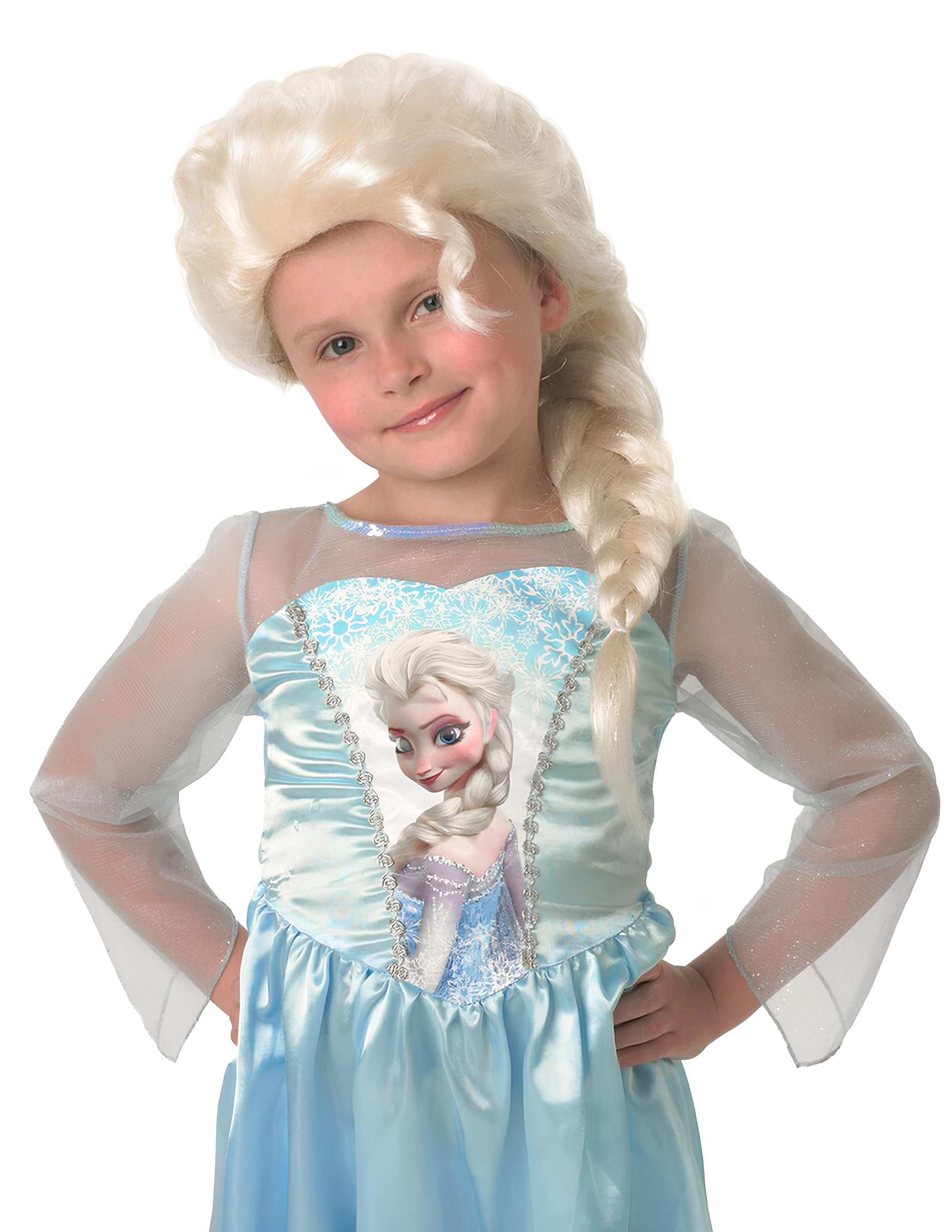 Elsa Disney Kinder-Perücke Lizenzware platinblond von RUBIES FRANCE