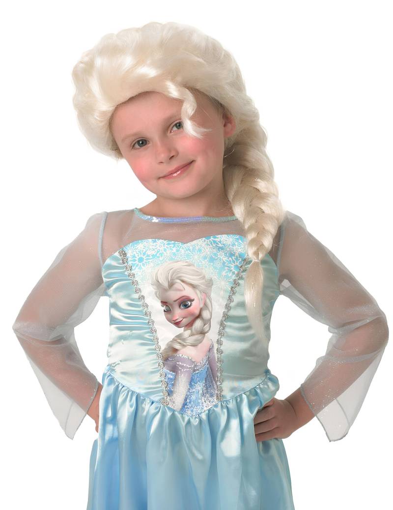 Elsa Disney Kinder-Perücke Lizenzware platinblond von RUBIES FRANCE
