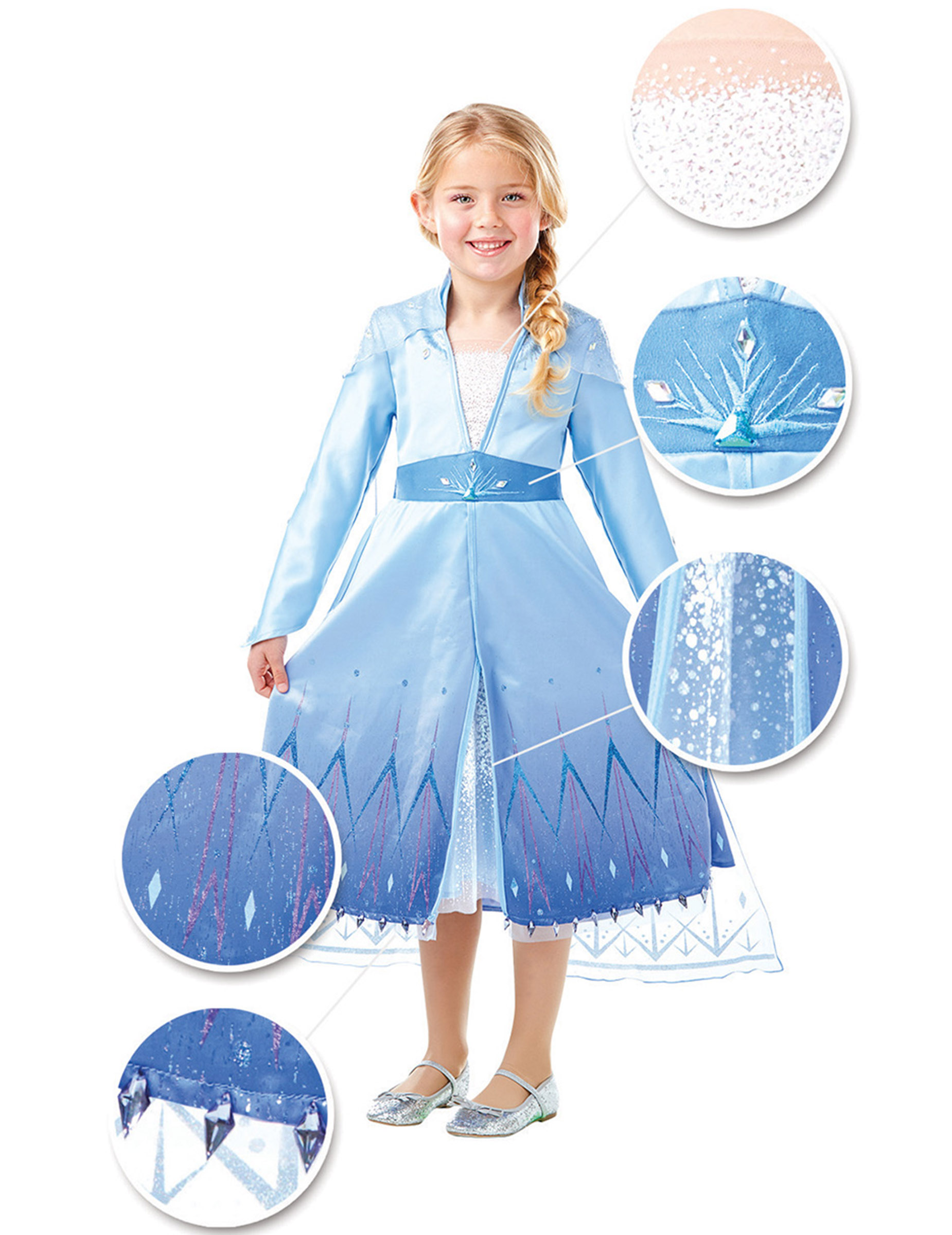 Elsa-Kostüm für Mädchen Premium Frozen 2 Faschingskostüm blau Elsa-Kostüm für Mädchen Premium Frozen 2 Faschingskostüm blau von RUBIES FRANCE