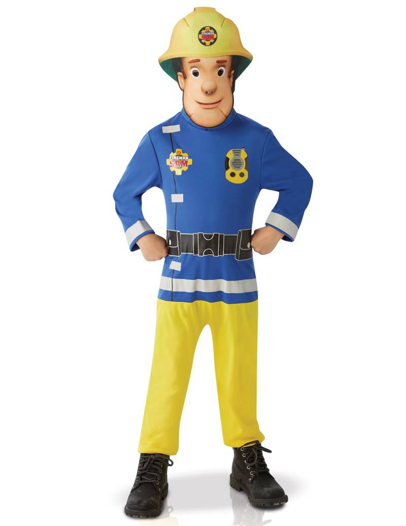 Feuerwehrmann Sam Kinder-Kostüm blau-gelb von RUBIES FRANCE