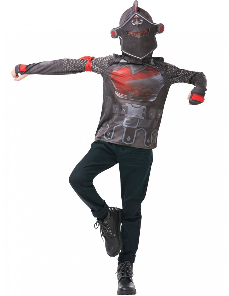 Fortnite Black Knight-Kostüm für Jugendliche Faschingskostüm grau-rot von RUBIES FRANCE