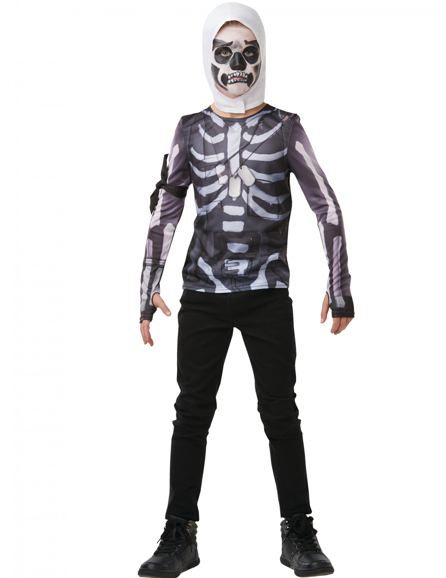 Fortnite Skull Trooper-Kostüm für Jugendliche Faschingskostüm schwarz-weiss von RUBIES FRANCE