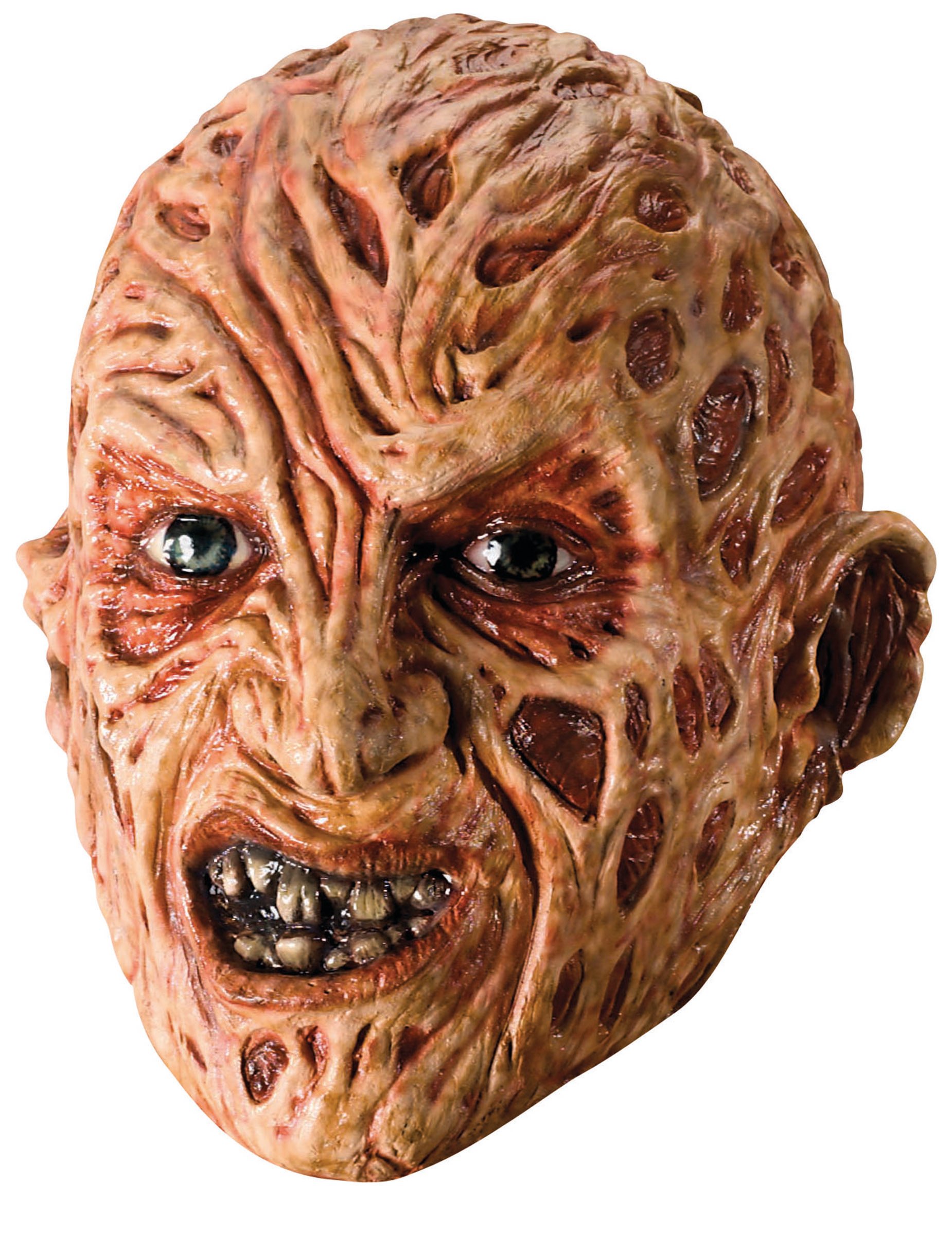 Freddy Krueger Halloween-Maske Lizenzartikel beige-rot von RUBIES FRANCE