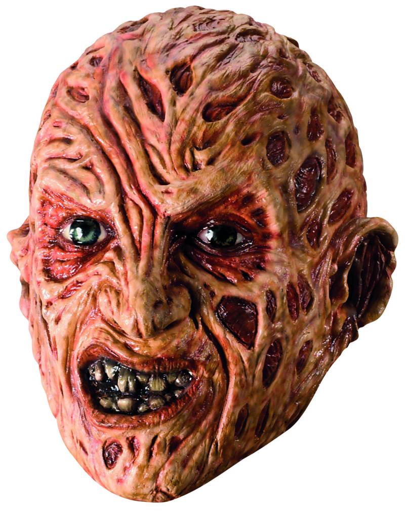 Freddy Krueger Halloween-Maske Lizenzartikel beige-rot von RUBIES FRANCE