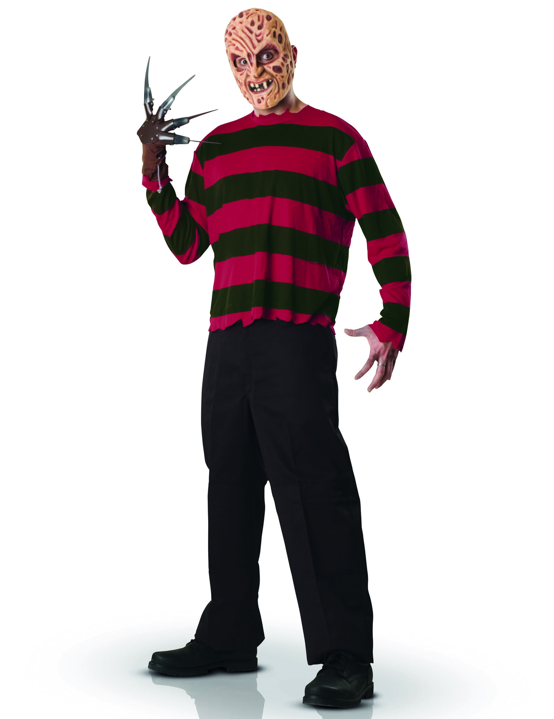 Freddy Krueger Halloweenkostüm Horrorfilm Lizenzware rot-grün von RUBIES UK