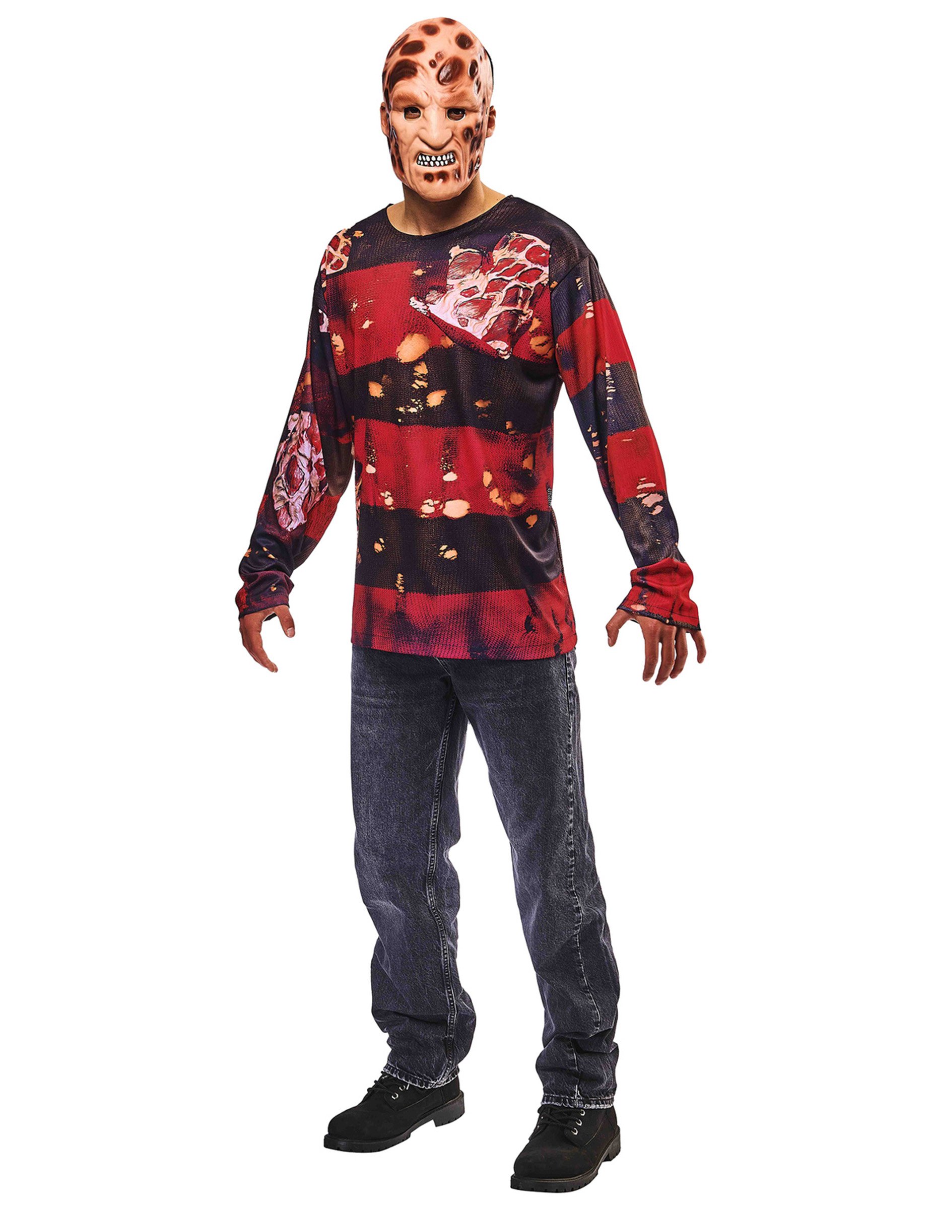 Freddy Krueger Kostüm Set für Erwachsene Oberteil und Maske von RUBIES FRANCE