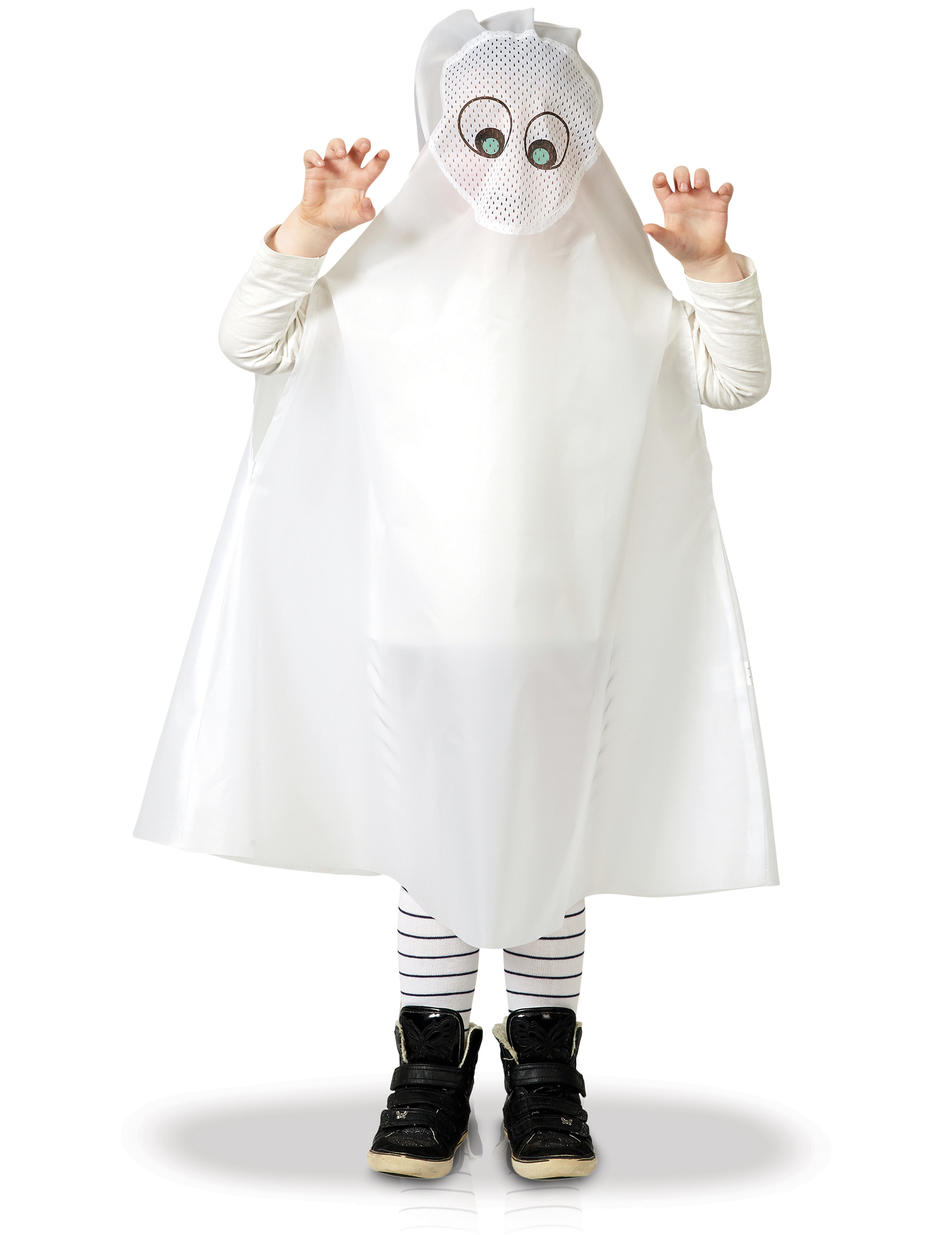 Geister-Poncho für Kinder Halloween-Kostüm weiß von RUBIES FRANCE