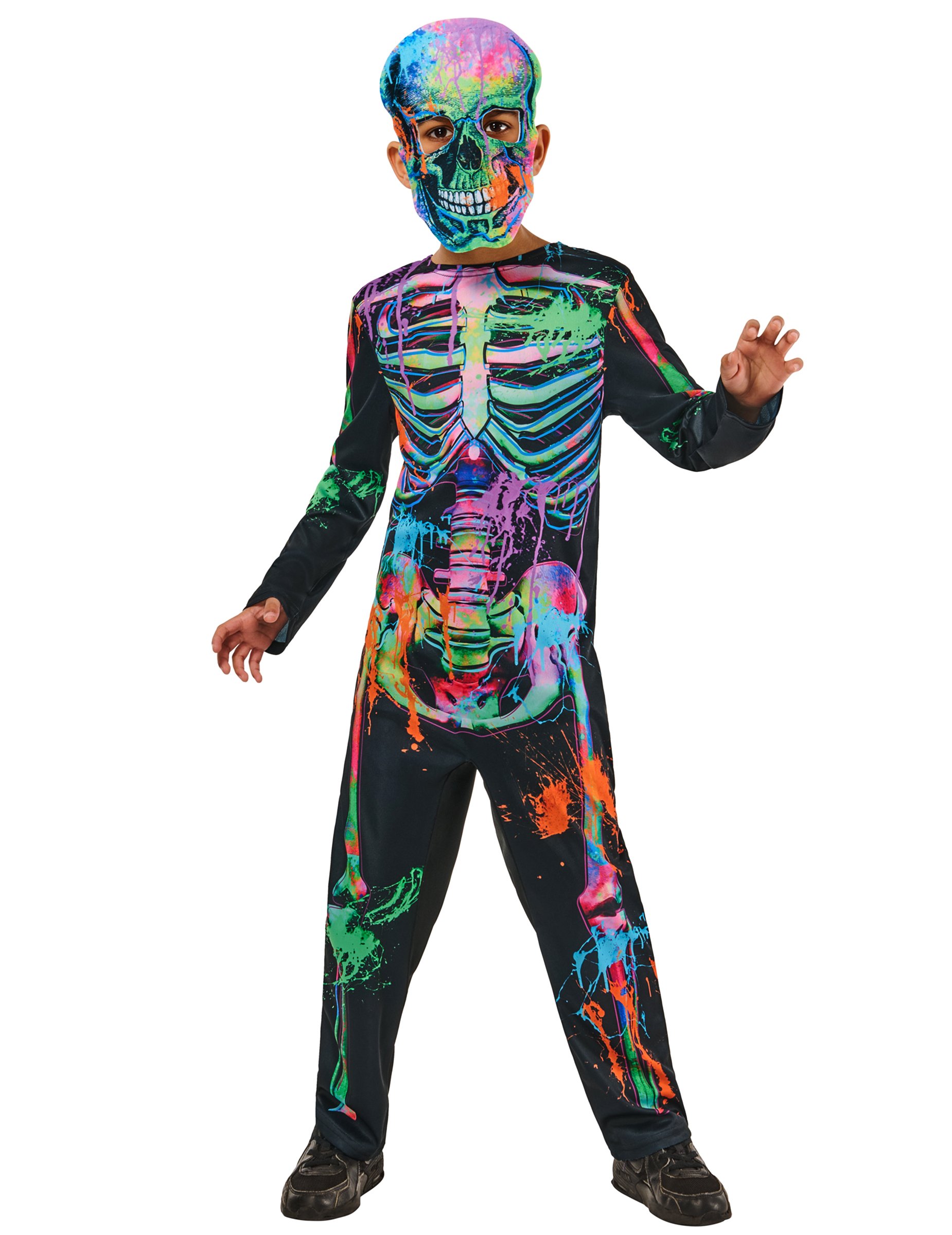 Graffiti Style Skelett Kinderkostüm schwarz weiß von RUBIES FRANCE