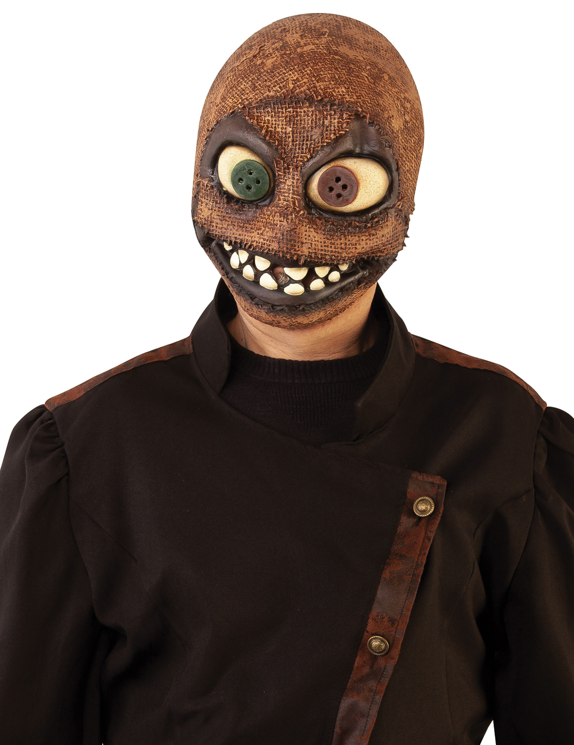 Grusel-Maske im Jutesack-Look Halloween-Maske braun von RUBIES FRANCE