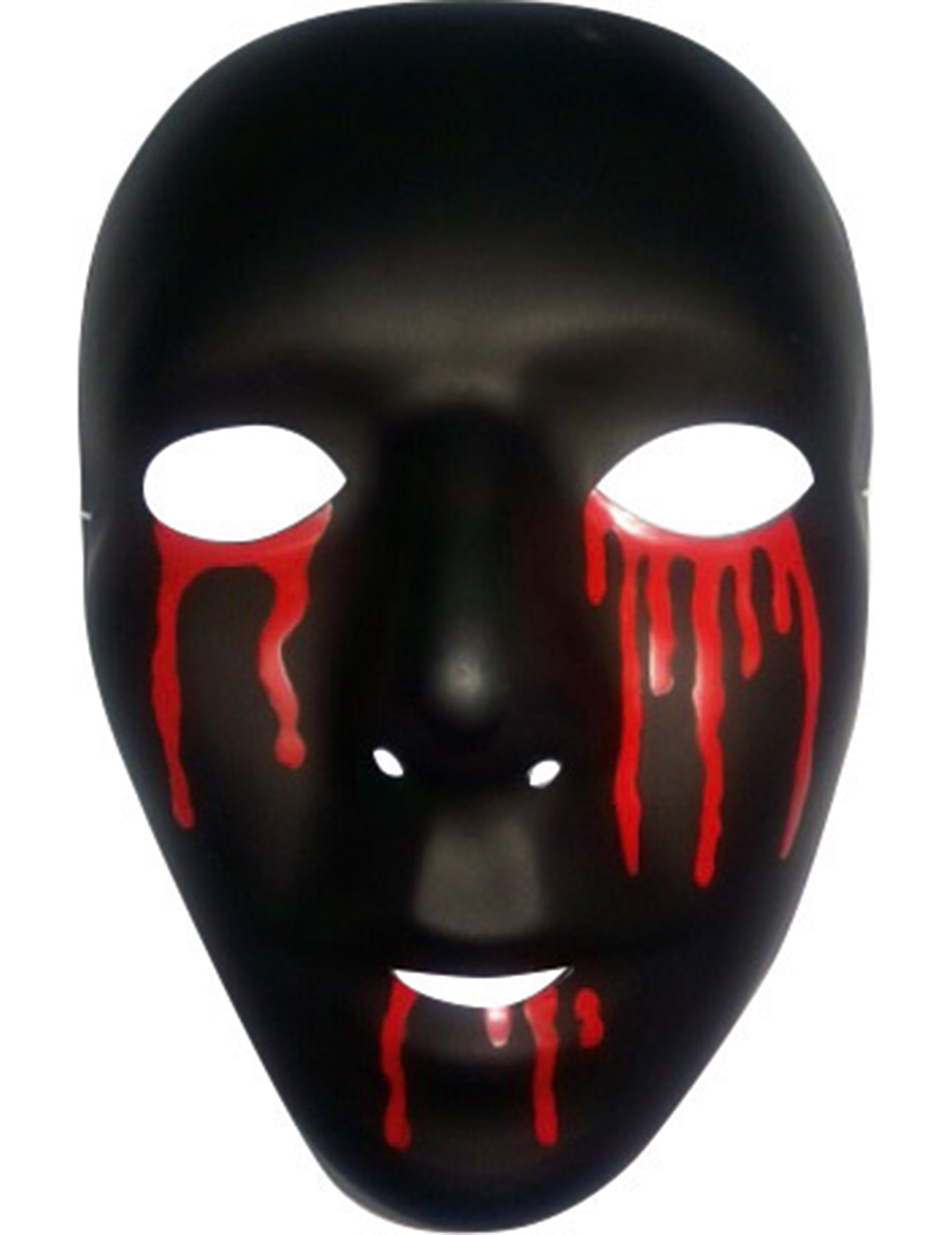 Halloween Theatermaske Herren blutend schwarz-rot von RUBIES FRANCE