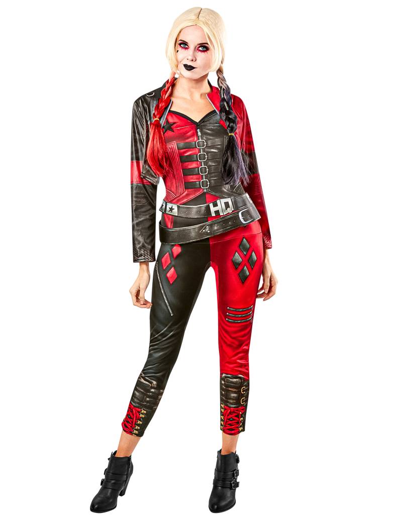 Harley-Quinn-Kostüm Suicide-Squad 2 rot-schwarz von RUBIES FRANCE