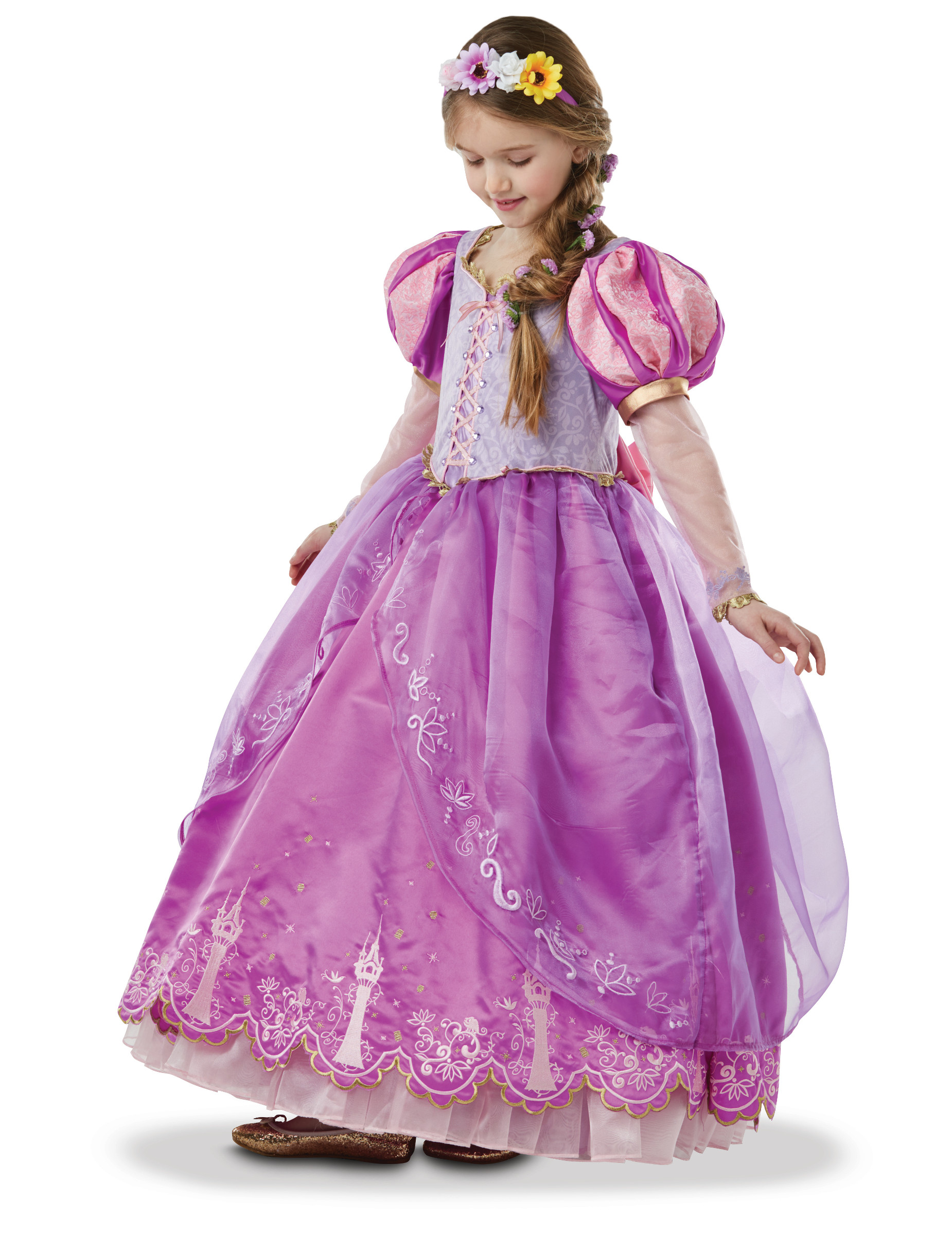 Hochwertiges Prinzessin Rapunzel Lizenzkostüm für Mädchen rosa-violett Hochwertiges Prinzessin Rapunzel Lizenzkostüm für Mädchen rosa-violett von RUBIES FRANCE